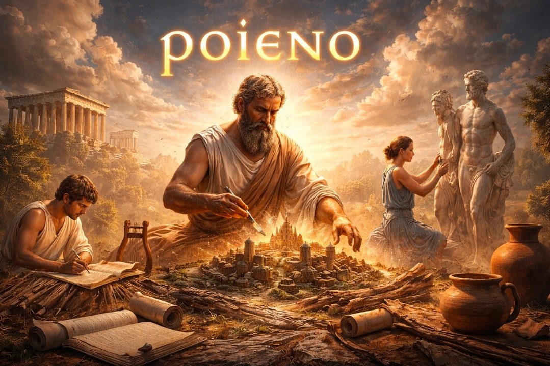 poieno: The Ancient Verb That Shaped Creation & Thought Arts