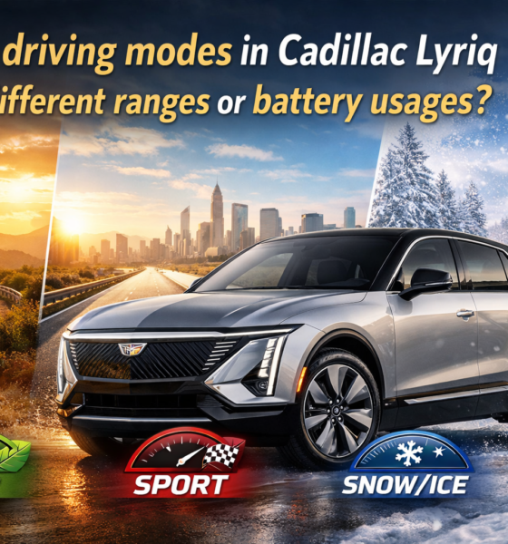 do the driving modes in cadillac lyriq offer different ranges or battery usages?