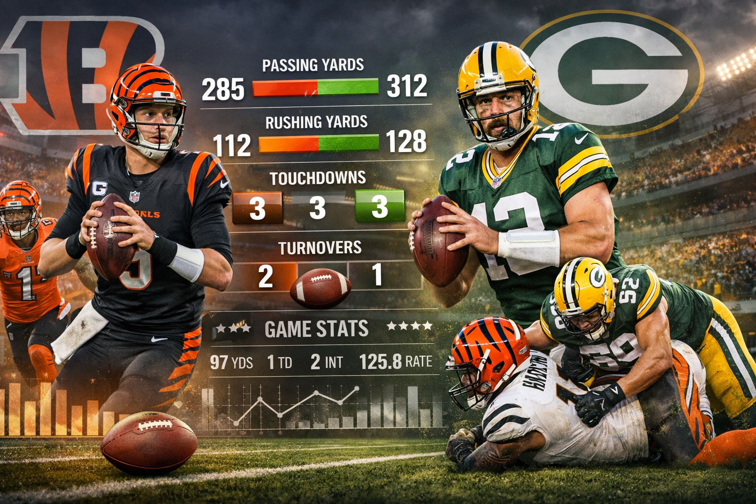 bengals vs green bay packers match player stats: Full Breakdown